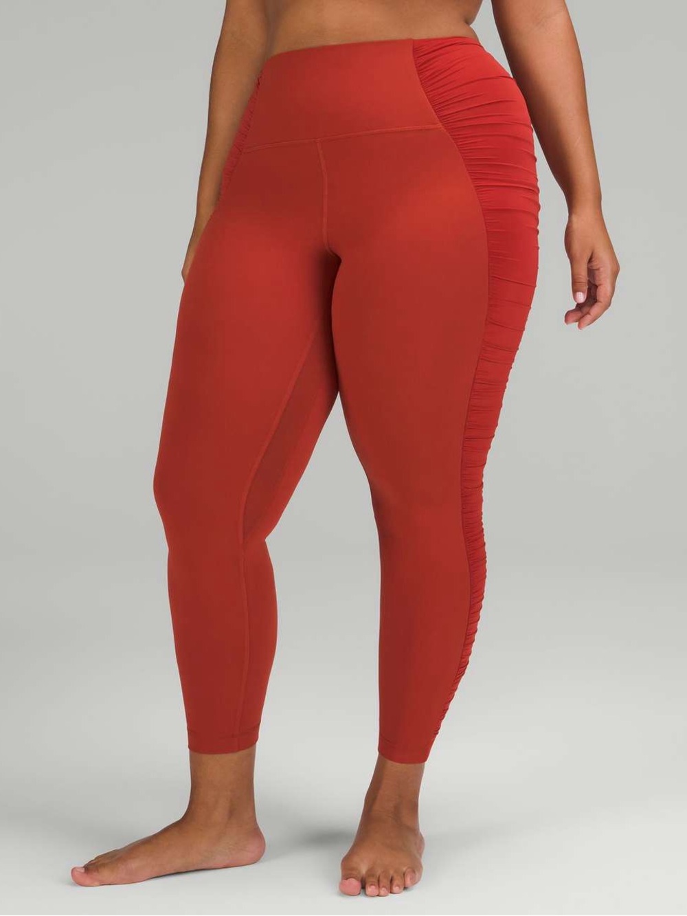 Lululemon Align High-Rise Pant 25" *Ruched Cayenne Red - Size 8